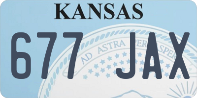 KS license plate 677JAX