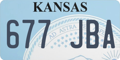 KS license plate 677JBA