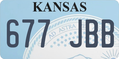 KS license plate 677JBB