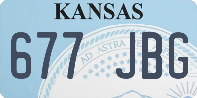 KS license plate 677JBG