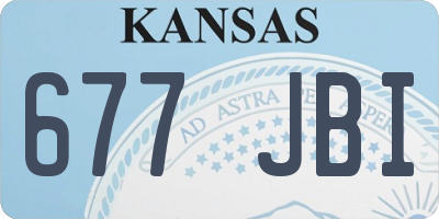 KS license plate 677JBI