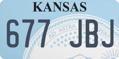 KS license plate 677JBJ