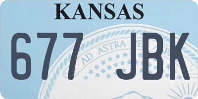 KS license plate 677JBK