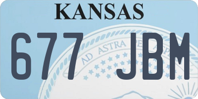 KS license plate 677JBM