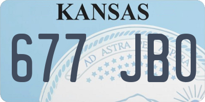 KS license plate 677JBO