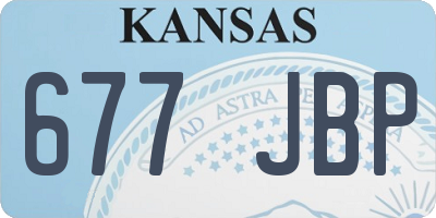 KS license plate 677JBP