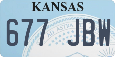 KS license plate 677JBW