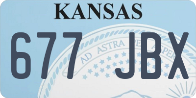 KS license plate 677JBX