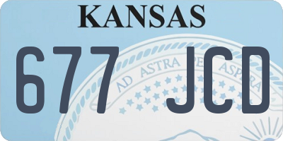 KS license plate 677JCD