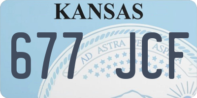 KS license plate 677JCF
