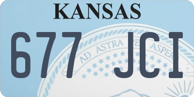 KS license plate 677JCI