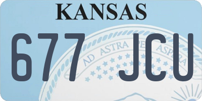 KS license plate 677JCU