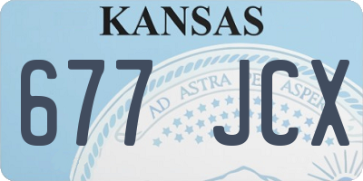 KS license plate 677JCX