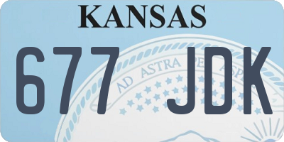 KS license plate 677JDK