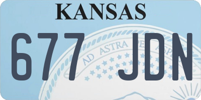 KS license plate 677JDN