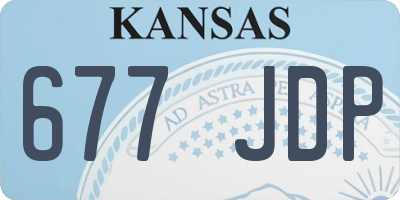 KS license plate 677JDP