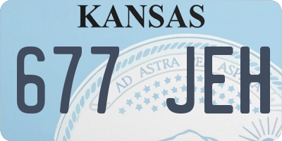 KS license plate 677JEH