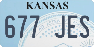 KS license plate 677JES
