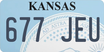 KS license plate 677JEU