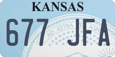 KS license plate 677JFA