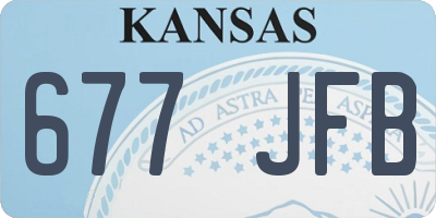 KS license plate 677JFB