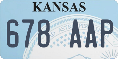 KS license plate 678AAP