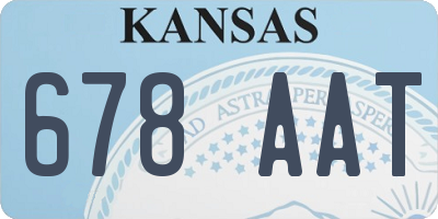 KS license plate 678AAT