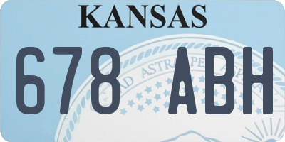 KS license plate 678ABH