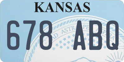 KS license plate 678ABQ