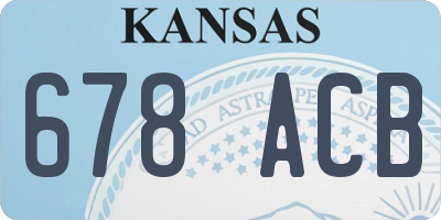 KS license plate 678ACB