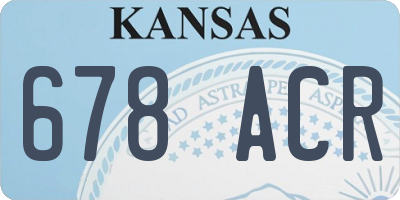 KS license plate 678ACR