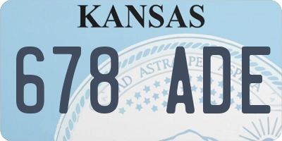 KS license plate 678ADE