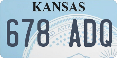 KS license plate 678ADQ