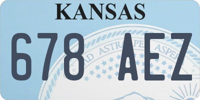 KS license plate 678AEZ