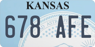 KS license plate 678AFE