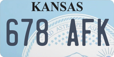 KS license plate 678AFK