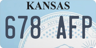 KS license plate 678AFP