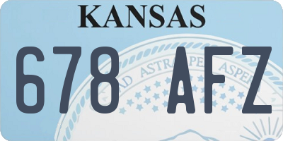 KS license plate 678AFZ