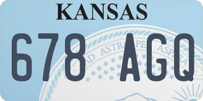 KS license plate 678AGQ