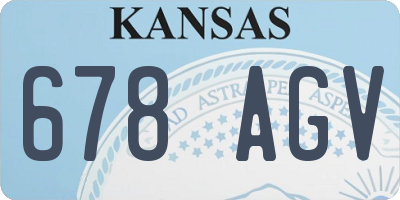 KS license plate 678AGV