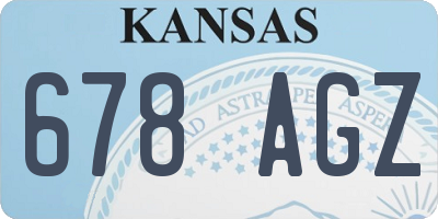 KS license plate 678AGZ