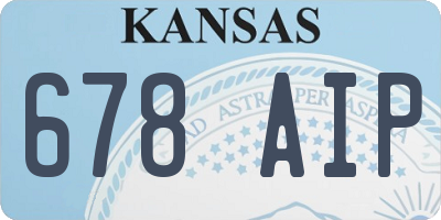 KS license plate 678AIP