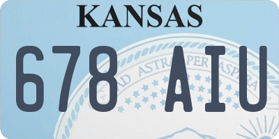 KS license plate 678AIU