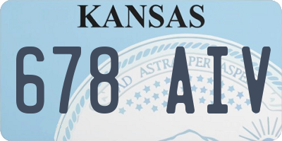 KS license plate 678AIV
