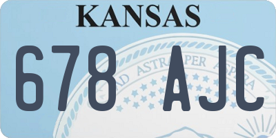 KS license plate 678AJC