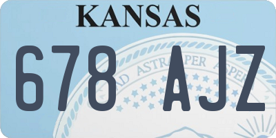 KS license plate 678AJZ