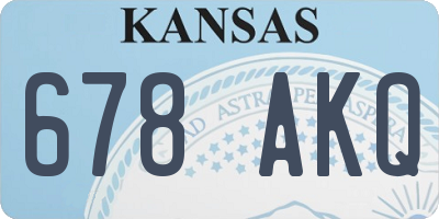 KS license plate 678AKQ