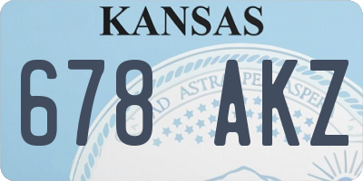 KS license plate 678AKZ
