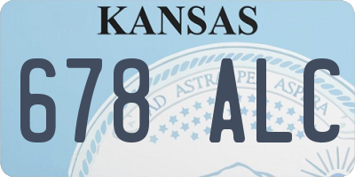 KS license plate 678ALC