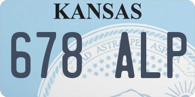 KS license plate 678ALP